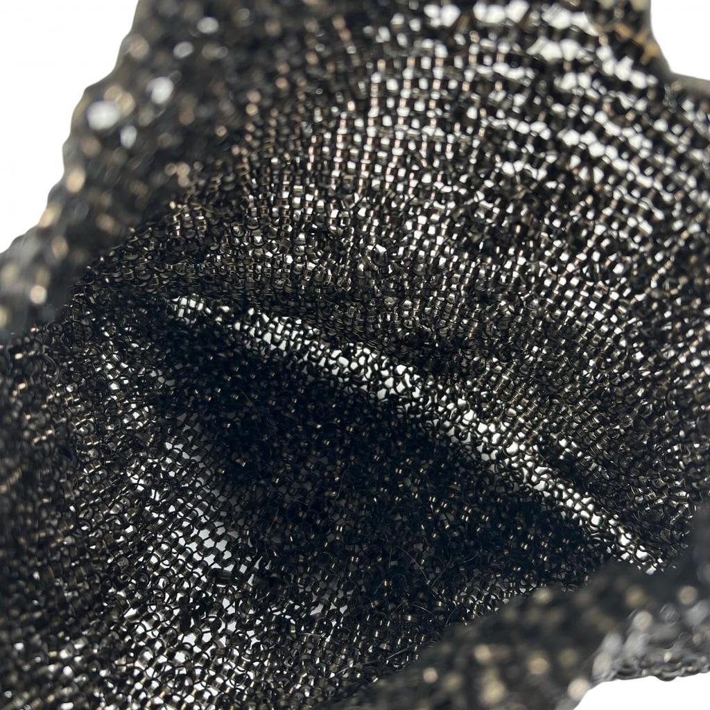 ANTEPRIMA Glitter Flower motif Handbag wire black Women Used