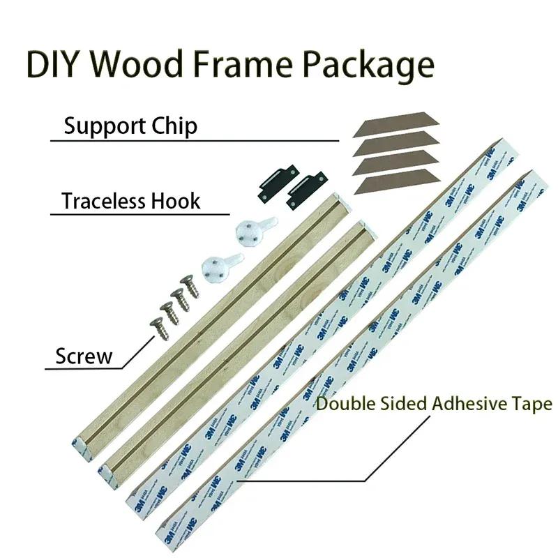 

The wooden frame is used to prepare stretched canvas paintings hanging on the murals, independent easels for posters and prints height 30cm