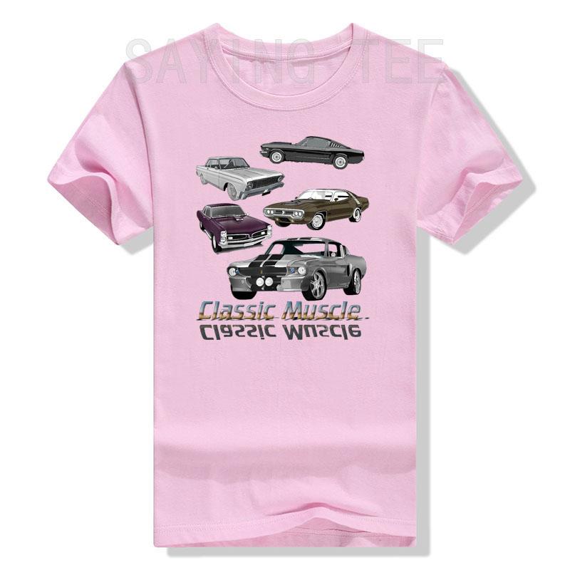 Classic American Muscle Cars Novelty TShirt Types of Difference Cars Graphic Tee Tops Funny Retro Style Vintage Outfits Gifts