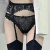 Ligas Transparentes Sexy de Encaje para Mujer Hasta el Muslo Para Medias Hebillas Ajustables Cinturón Suspensor de Tiro Bajo Accesorios de Cosplay