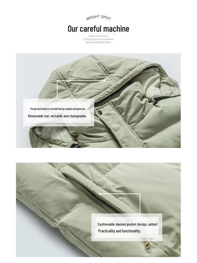 Palton de damă de lungime medie, gros, căptușit cu bumbac, peste genunchi, stil coreean de iarnă 2023, croială slim pentru eleve.