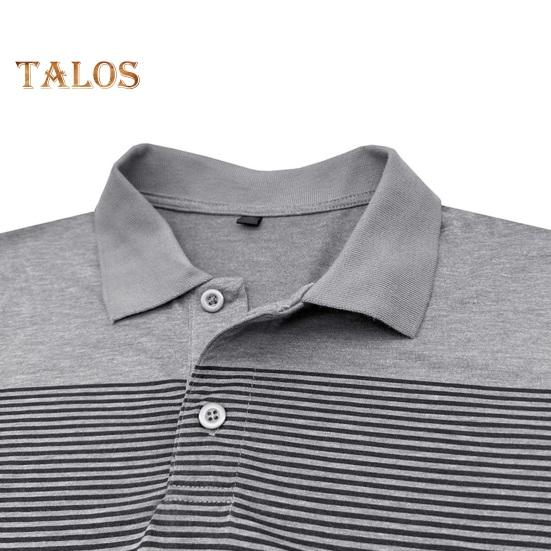 Herbst Frühling Herren Top Umlegekragen Pullover Dehnbar Lange Ärmel Gestreifter Druck Mittellanges Fitness Business Alltagshemd