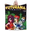 Futuramas Cartoon Comic Warm Soft Blanket  Kids Plush Bedding Throws Street Trend Home Decor Flannel Bedspread Sofa Bed Cover