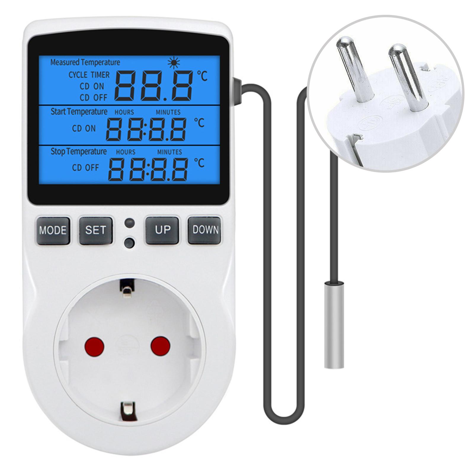 ЖК-термостат Anzeige Temperaturschalter Steckdose — фото 6