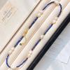 Retro High Quality Large Particle Natural Lapis Lazuli Artificial Crystal Pearl Necklace Necklace Sweater Chain