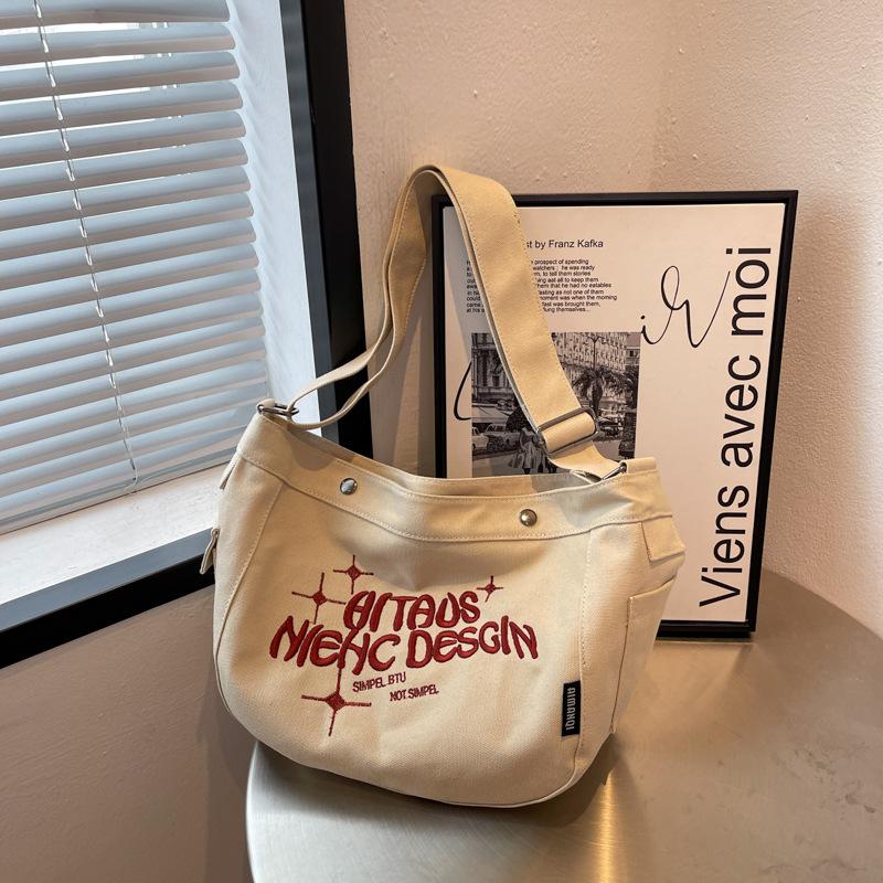 

Denim Women Shopper Bag Shoulder Tote Bag Large Capacity Designer Hobo HandBag Messenger Big Crossbody Beige Bag Canvas