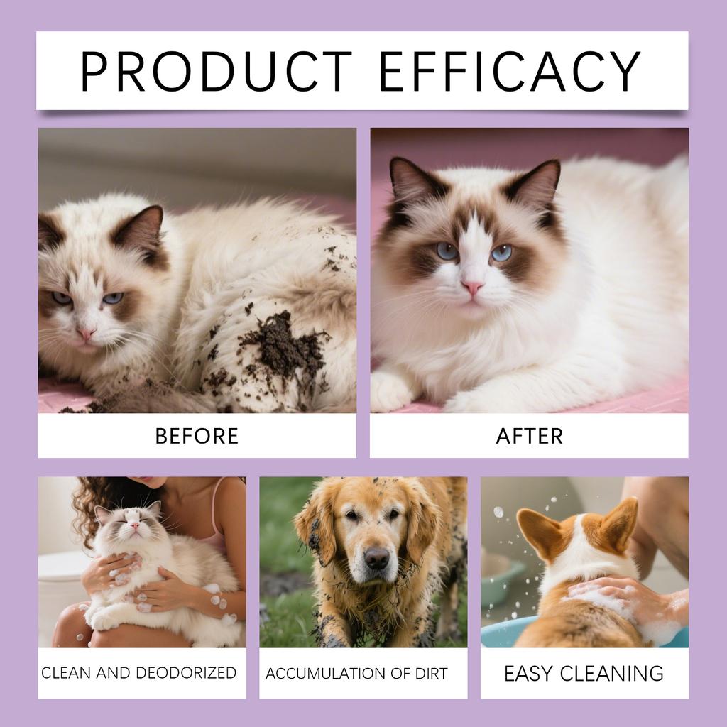 No-rinse Cleansing 200mL Pet Hair Cleansing Facial Cleansing No Rinse Foam,100ml