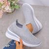 New Large Size Spring and Autumn New Fashion Casual Rhinestone Flying Weaving Women's Sports Style Casual Women's Single Shoes