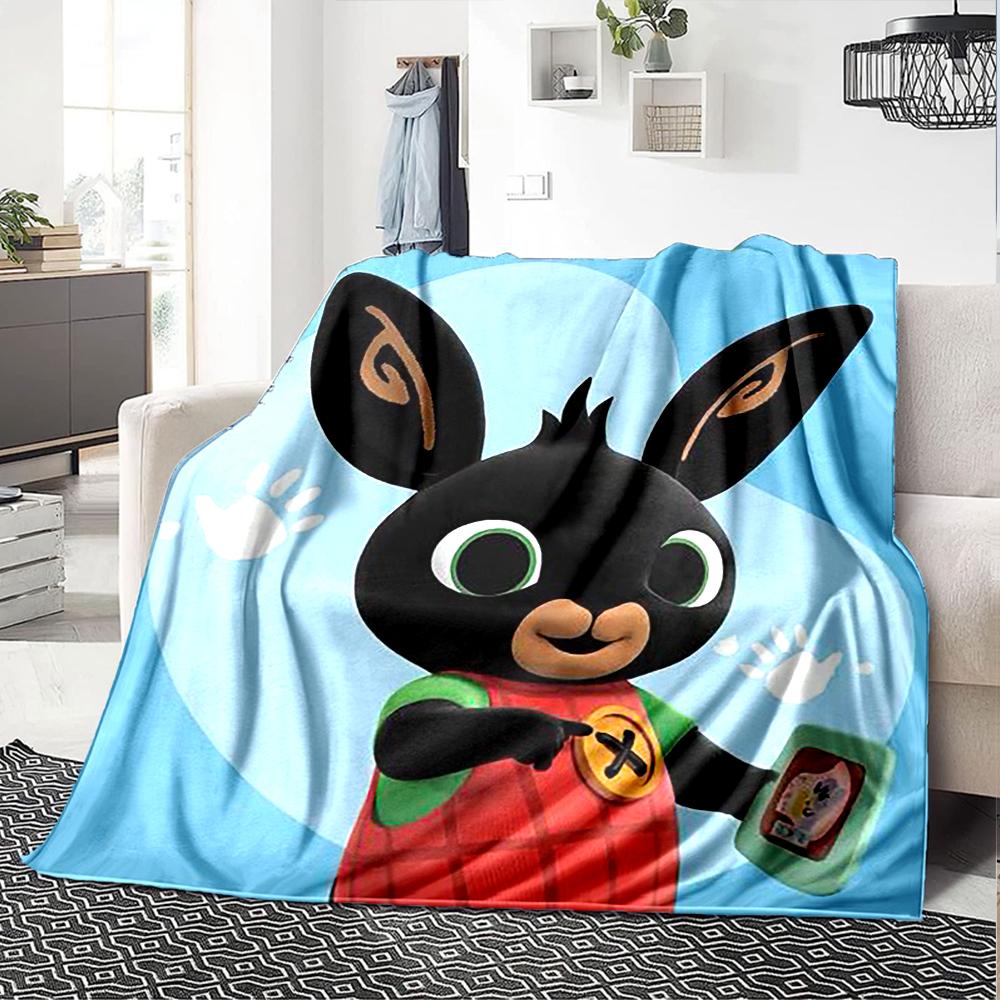 Bing Theme Printed Blanket - Perfect for Couch, Bed, Travel & Outdoor Use | Machine Washable, Cozy & Durable.