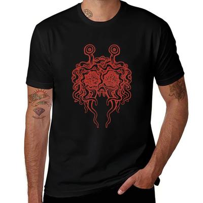 Fliegendes Spaghettimonster (Tomatensauce) T-Shirt Grafik T-Shirt Vintage Sweat Slim Fit T-Shirts für Männer