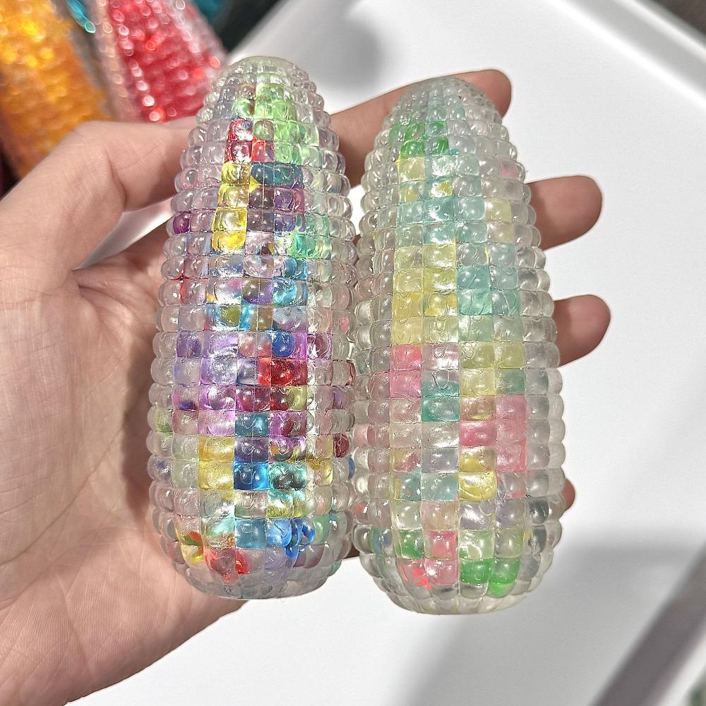 Crystal Glow Corn Flow Sand Squeeze Ball Moldable Rebound Fidget Toy Stress Relief Desk Gift