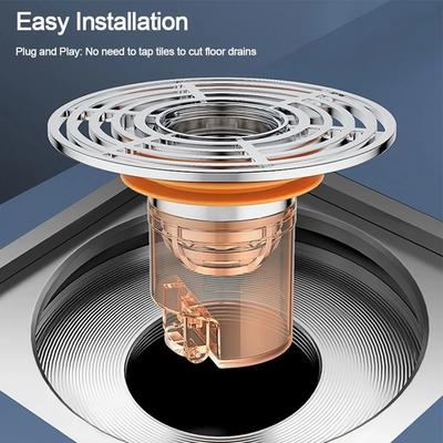 Bath Shower Floor Drain Core Strainer Gravity-Induction Floor Drain-Core Anti-Odor No Smell Bathroom Toilet Sewer Shower Drain
