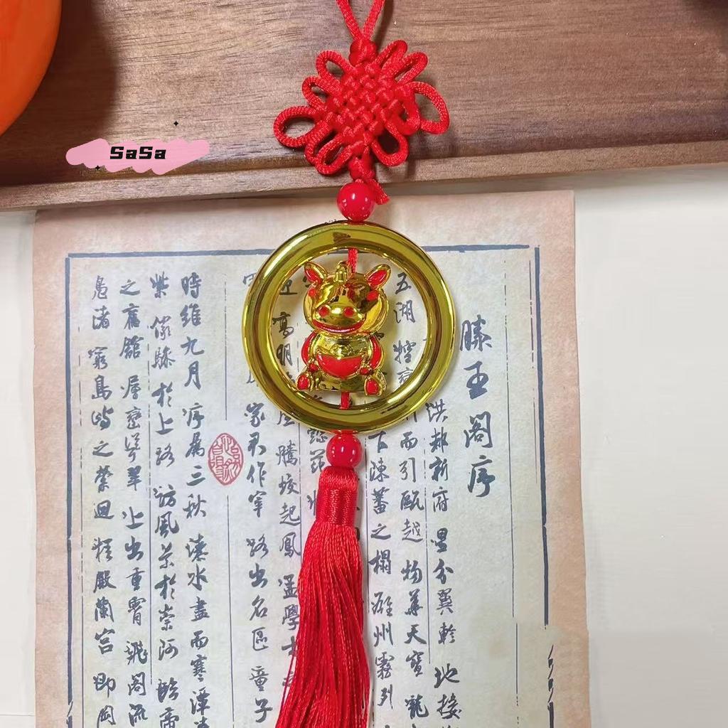S-1Pc 2026 Year Of The Horse Wall Hanging Ornament New Year Lucky Housewarming Decoration Red Wooden Plaque Horse Pendant Gifts