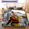 Saitama 3pcs Bedding Set Duvet Cover Closure Includes 1 Duvet Cover & 2 Pillowcases for All Seasons Bedroom Home Dorm Decor