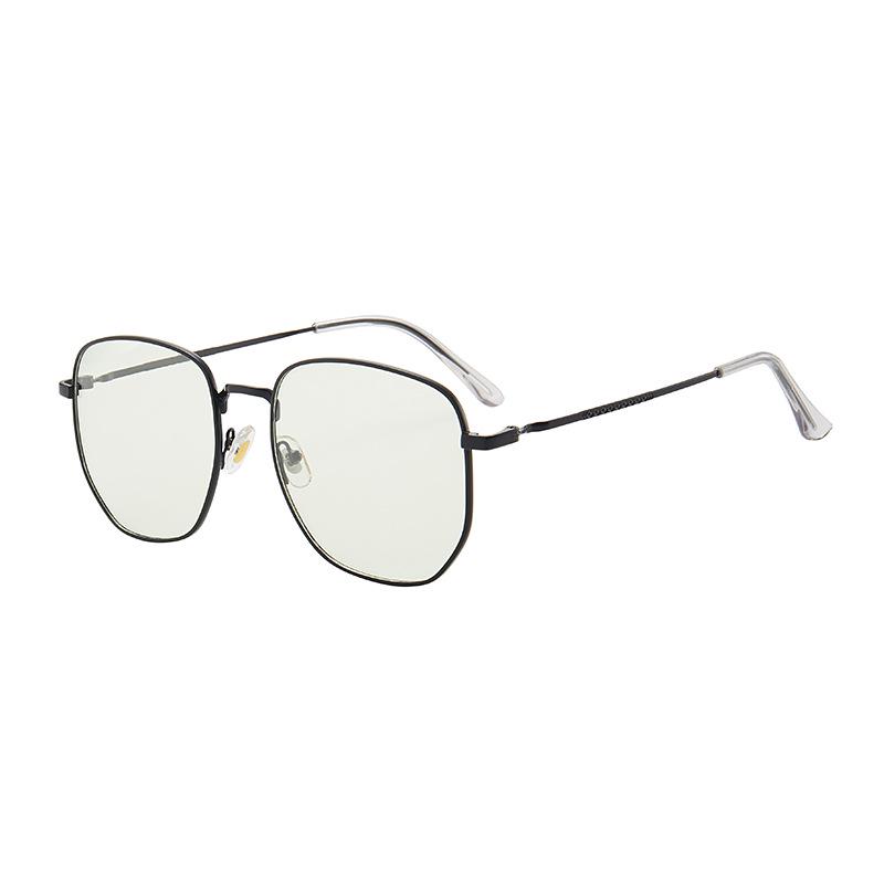 

New RMM polygon Anti blue light Discolored Sunglasses metal eyeglasses for men women multi-function Photochromic glasses