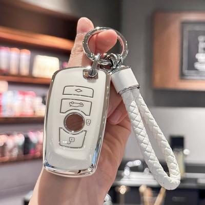 Funda de mando a distancia de TPU con cordón para llavero para BMW 1, 2, 3, 4, 5, 6, 7, serie M5, M6, X3, X4, accesorios sin llave
