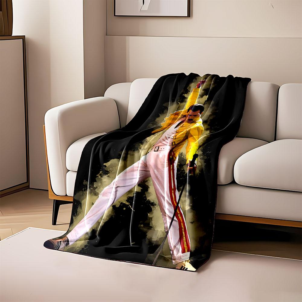 Iconic Performer In Yellow Jacket Print Blanket Soft and Cozy Perfect for the Living Room Bed Sofa or a Nap,gift