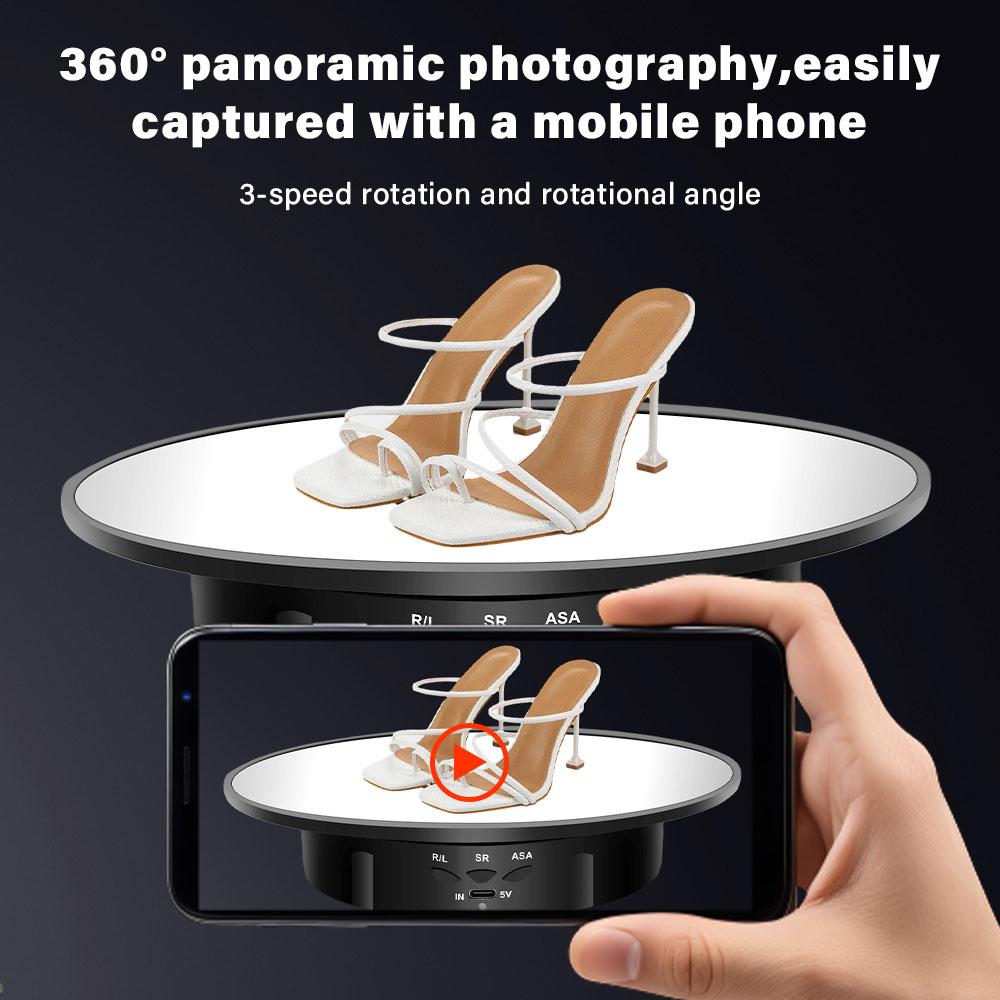 New 200 mm for video shooting show turntable, 3 rotating speed photography show 360 electric rotary products, Christmas gifts