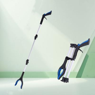 Easy To Hold Foldable Litter Picker Collapsible Wide Claw Mouth Trash Reacher Picker Lightweight Safe Garbage Grabber