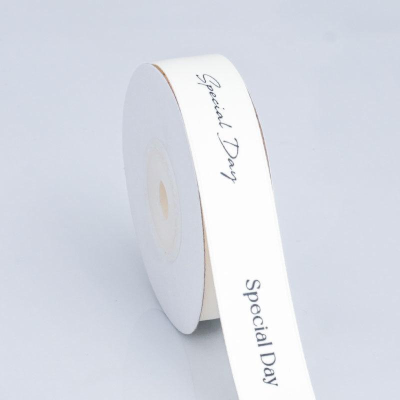 Elegantes Alphabet Doppelseitiges Mattes Polyesterband Mattes Kuchenband Blumenkopfschmuck Handtasche Einfarbiges Band Dekoration Heimdekoration