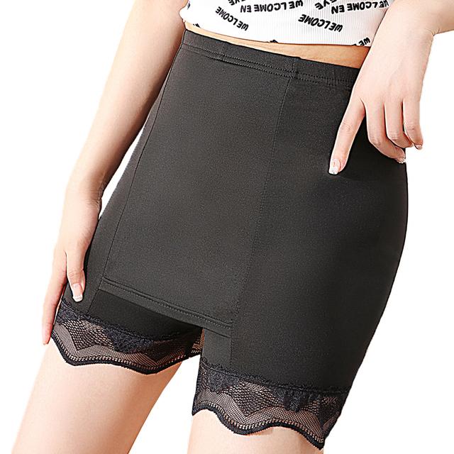 

Двошарові захисні штани Жіночі шорти Нижня білизна Великого розміру Літні тонкі короткі легінси для жінок Жіночі захисні штани Нижня білизна XL чорний