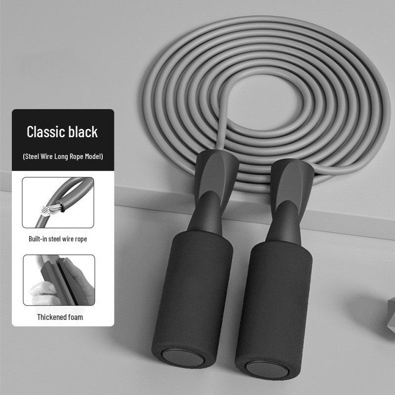 Weighted Cordless Jump Rope with Double Bearings for Indoor Training