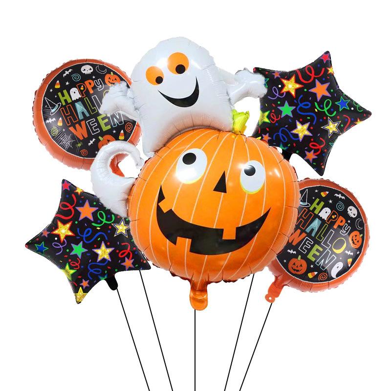 Halloween hallowen balloon bundle pumpkin head bat witch skull latex foil balloon