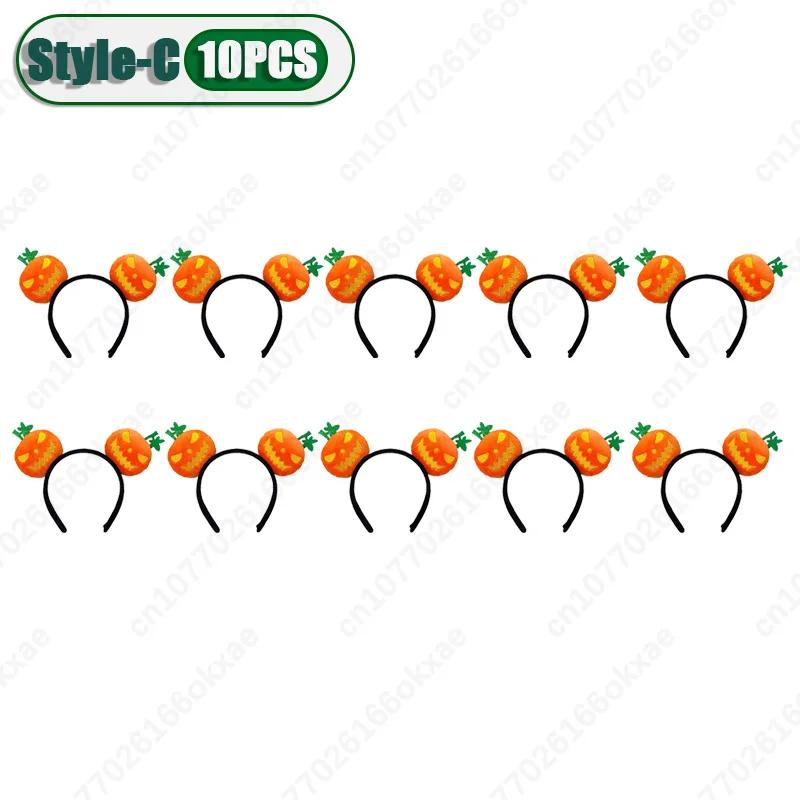 1-20PCS Halloween Funny Hair Bands Cos Pumpkin Headband Headwear Girl Prank Hair Clip Cute Elf Hair Clip Decoration