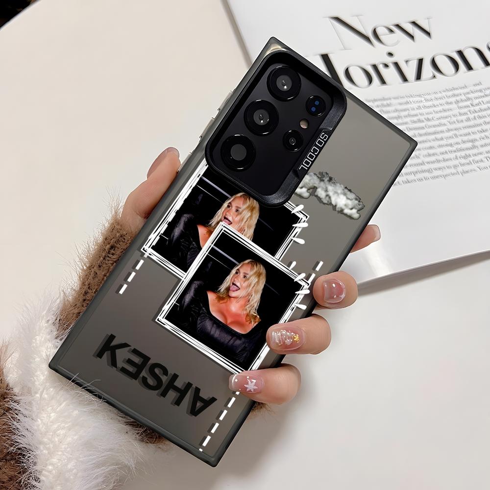 

K-KeshaS J-JOYRIDES Phone Case For Samsung Galaxy S25 Edge S24 S23 S22 S21 S20 Ultra Funda Silicone Silver Cover Galaxy S23plus