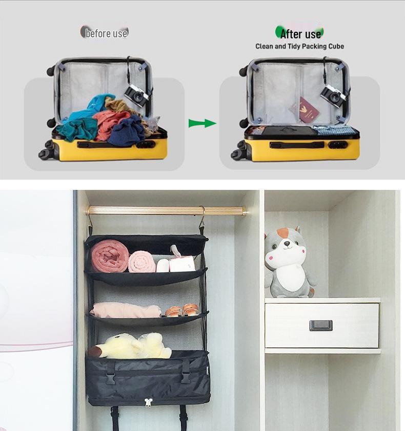 Multifunctional Large-Capacity Foldable Travel Hanging Clothes Organizer