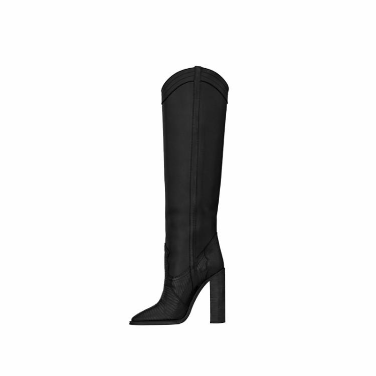Fashion Style Round Toe High Boots and Knee Boots Ultra High Heel Fashion Large Size Women's Boots Brown Long Boots Shoes for Women
