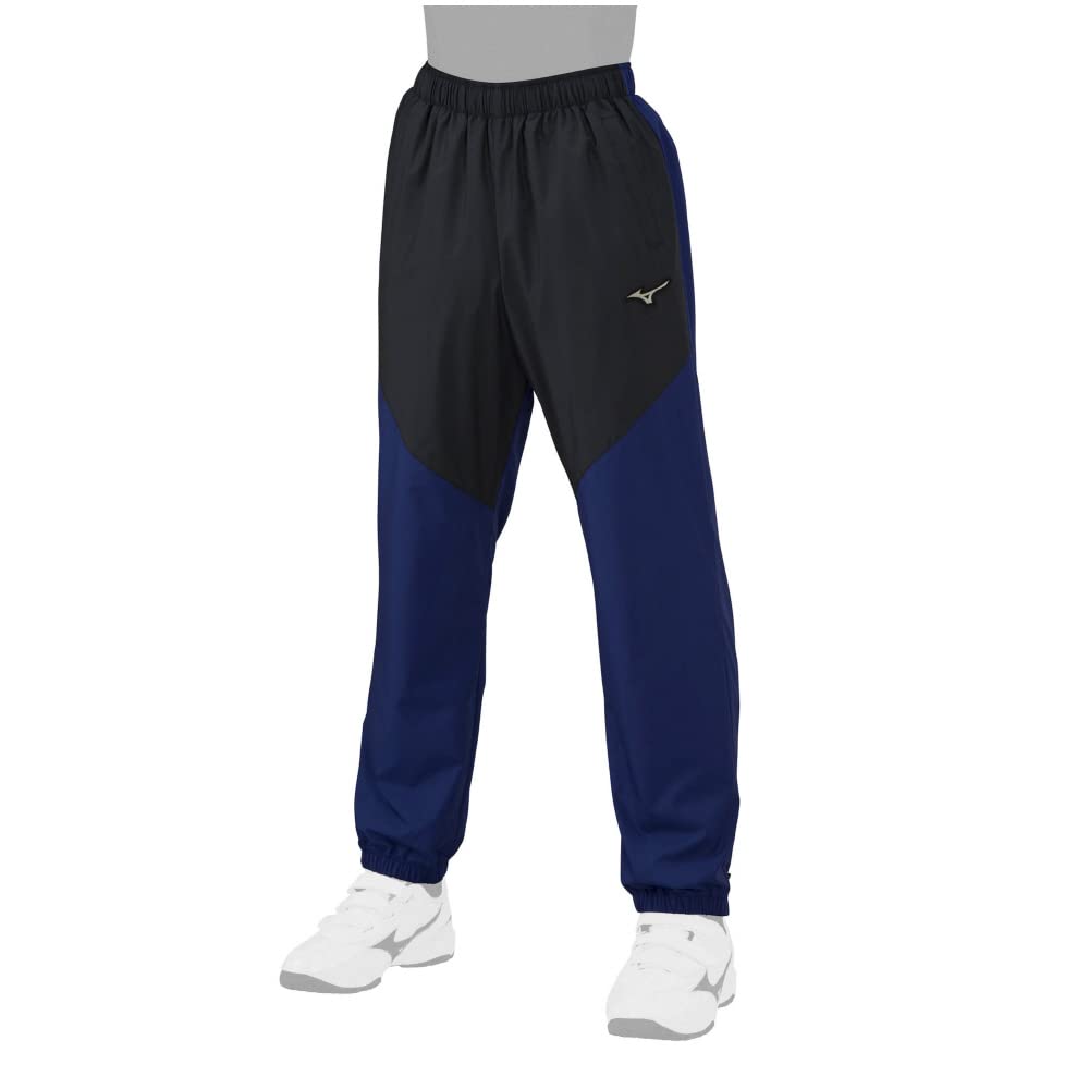 

Mizuno Windbreaker Size Deep Size 130 Boys Pants, 12JF2W76, Navy,