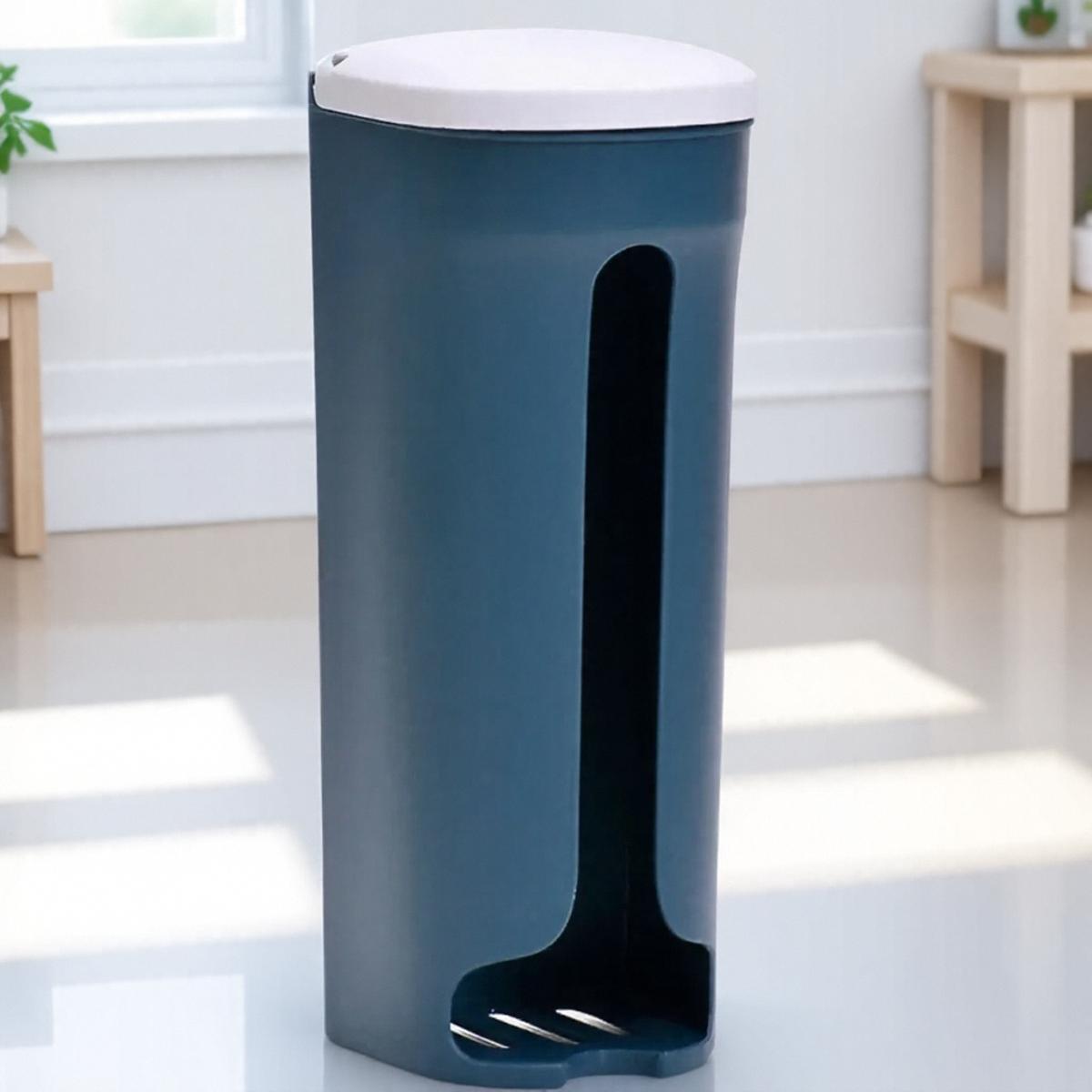 

Punch Free Kitchen Garbage Bag Storage Box Wall Mounted Detachable Plastic Bag Holder for Easy Finishing Storage синий