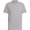Ultimate365 Stripe Polo Shirt Comfortable Striped Short Sleeve Men Tops White Dark-Gray JN9079