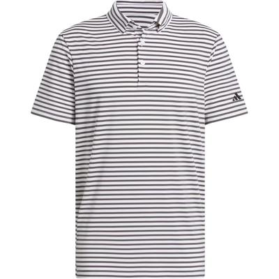 Ultimate365 Stripe Polo Shirt Comfortable Striped Short Sleeve Men Tops White Dark-Gray JN9079