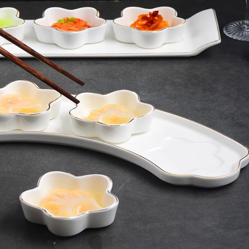 Chinese Ceramic Appetizer & Sauce Dish