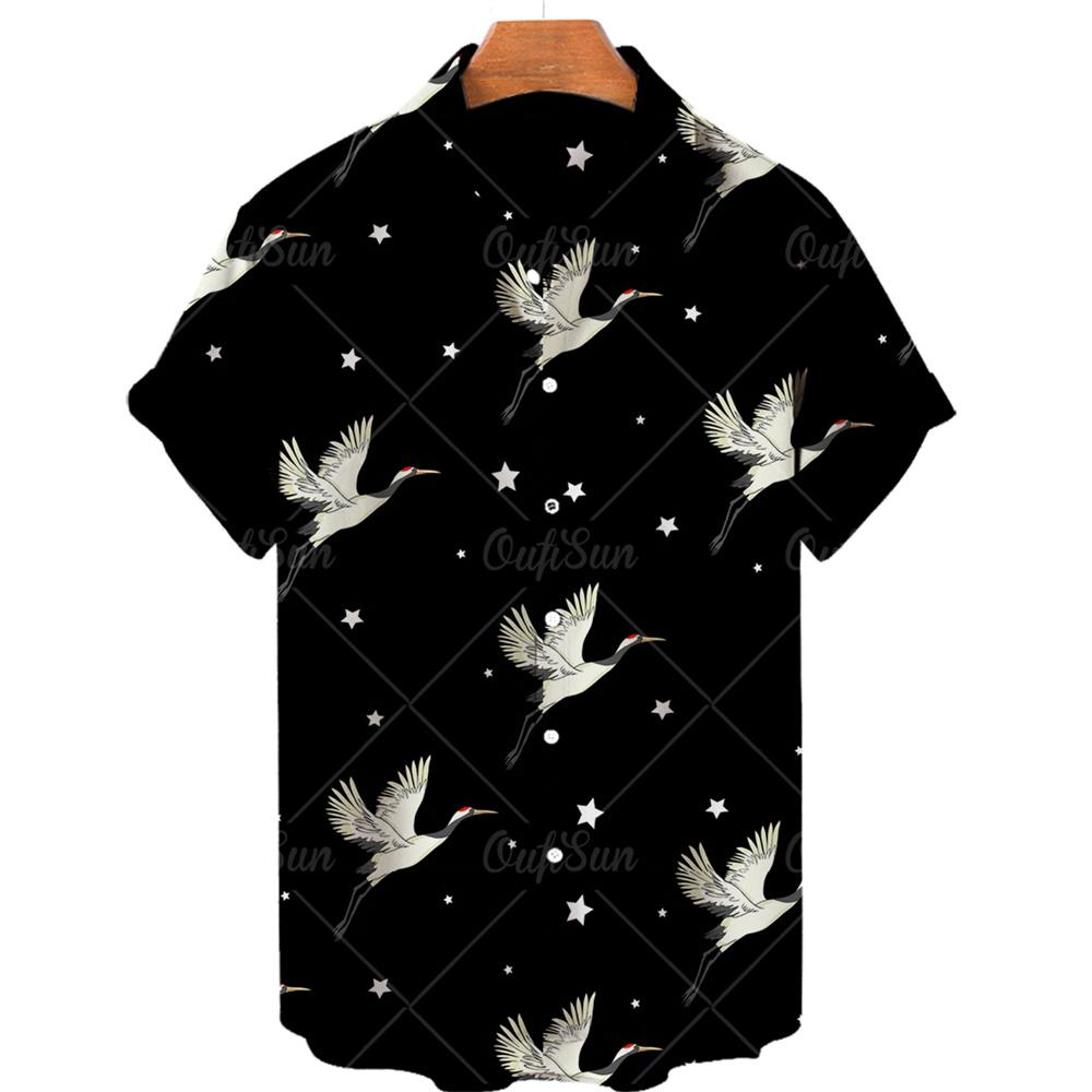 Men Retro Shirt Leisure Printed Cotton Floral Casual Dress Oversized Hawaiian Imported Clothing Arrivals Hipster