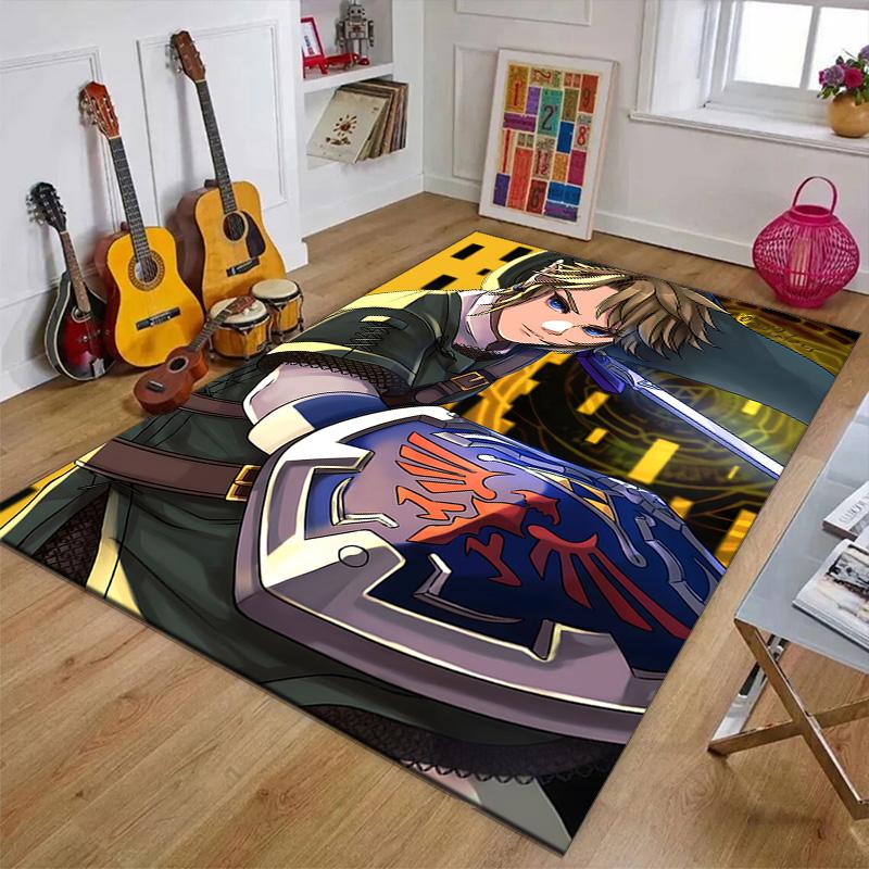 Game Zelda Printed Area Rug Carpet for Bedroom Living Room Home Decor Rugs Mat Non Slip Mat Rug for Bedside