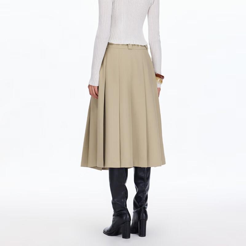 Veromoda Pleated A-line Skirt with Belt
