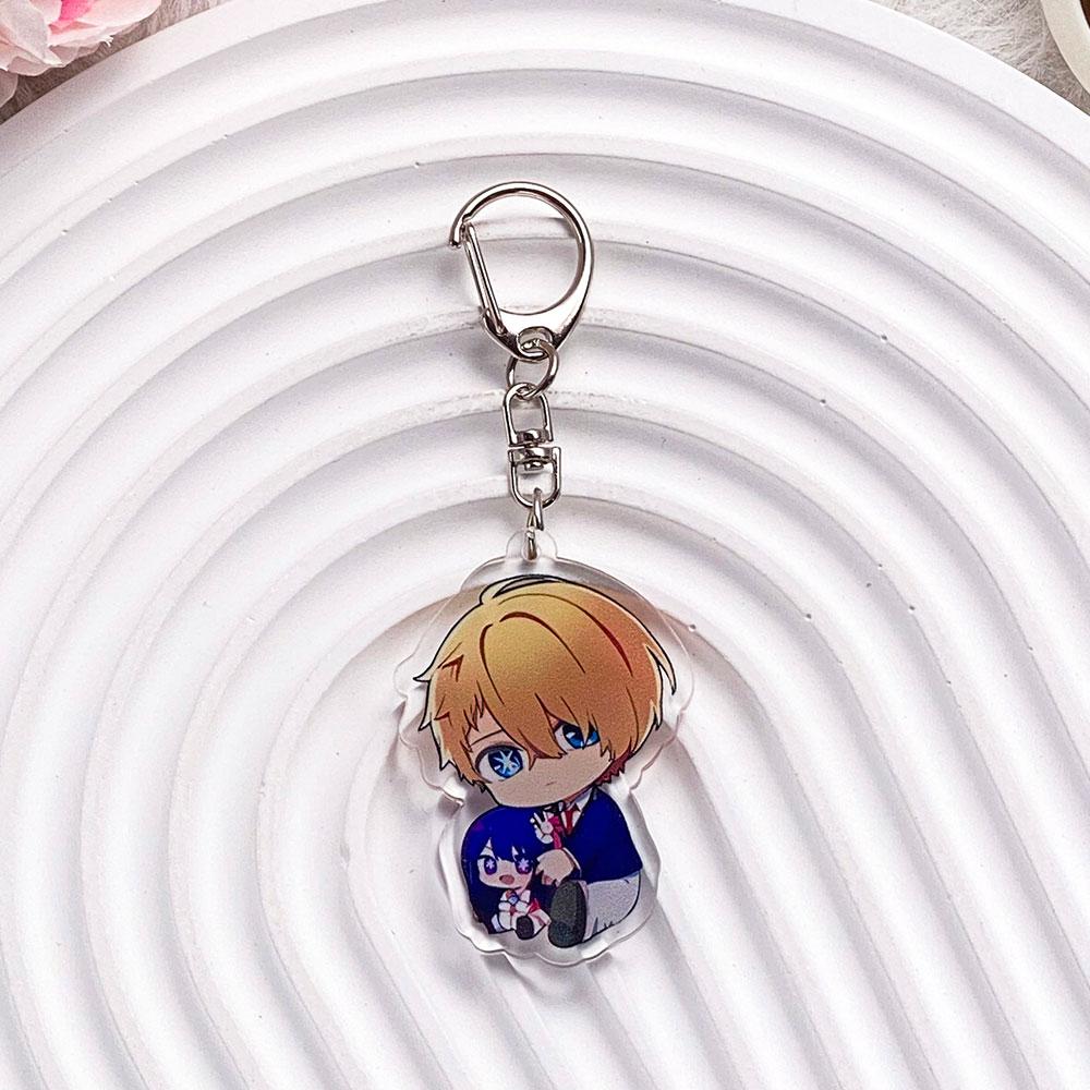 Anime Characters Oshi No Ko Acrylic Car Keychain Accessories Bag Charm Cute Cartoon Backpack Pendant Keyring Gifts For Friends