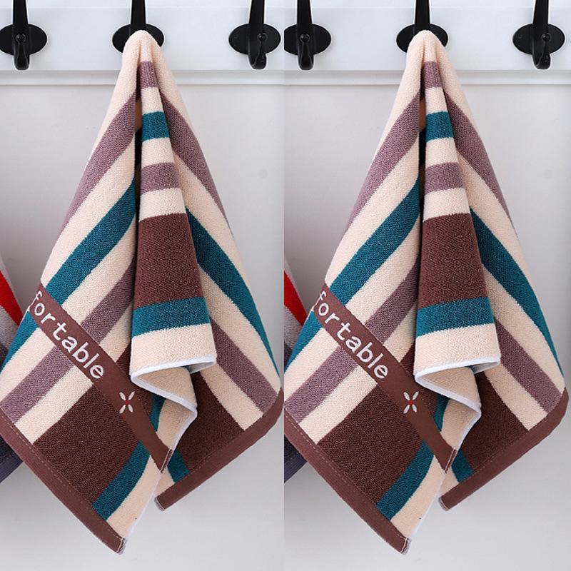Towel Cotton Pure Cotton Color-Woven Jacquard Thickened Household Absorbent Face Towel Gift Gaoyang County Factory Polyester Cotton