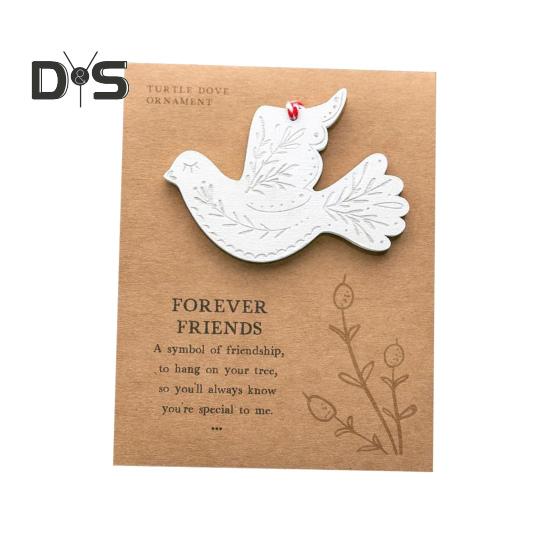 

Дружба Рождественское украшение с конвертом для сообщения Дружба Голубь Поздравительная открытка Навсегда Друзья Памятка A