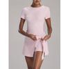 Fake Two-Piece Anti-Exposure Tight-Fitting Sports Dress Slimming Strap Casual Fitness Back Yoga Tennis Dress