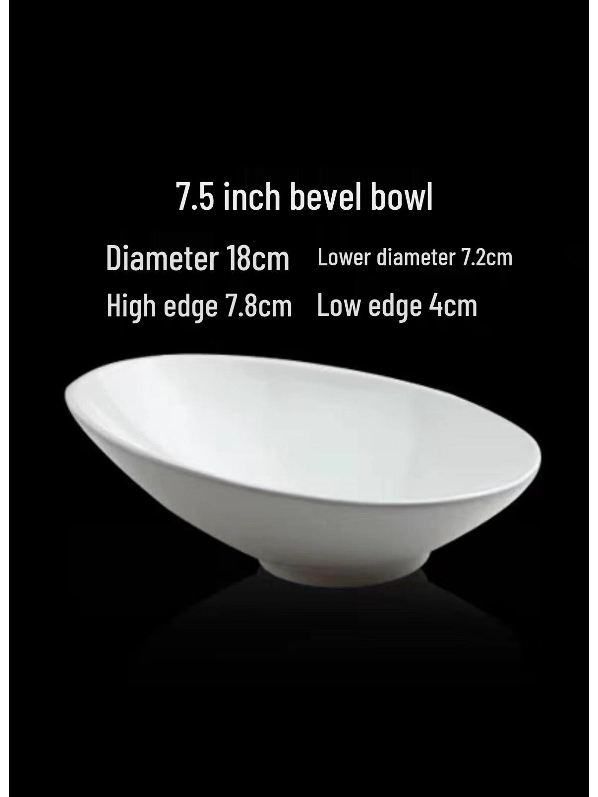 

Elegant Ceramic White Bowl for Salad, Snacks, Desserts, Cold Dishes, and Soups - Hand-Painted Solid Color.