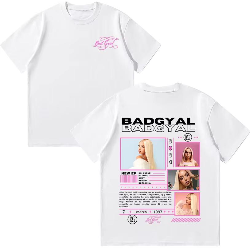 2026 Bad Gyal Trička Rapperka Bad Gyal Dámské Tričko Vysoce Kvalitní Bavlna Dámské Oblečení Pop Pánská Trička Ležérní Y2K Streetwear