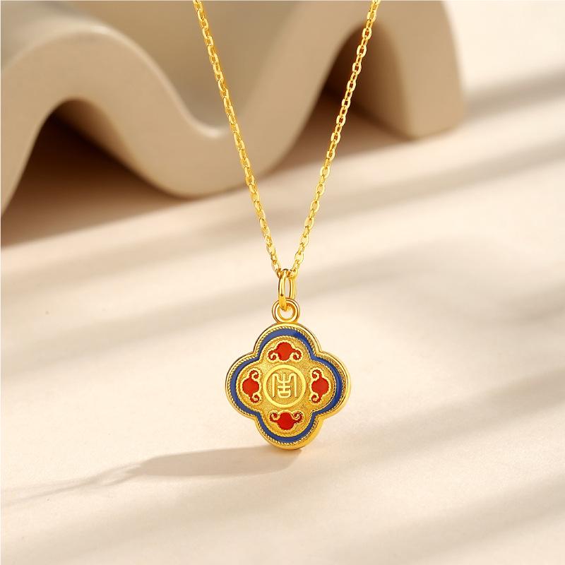 

Auspicious Four Seasons Sterling Silver Necklace: Light Luxury Clavicle Chain Pendant Jewelry - Perfect Gift for Mother s Day 925 Silver