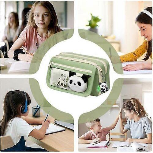 Large Capacity Cute Panda Pencil Case - Aesthetic Pencil Pouch with Zipper for Adults,Panda Pencil Case,Cute Pencil Pouch,Large Capacity Pen Bag,Aesth