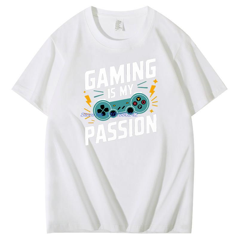 Gaming Is My Passion Funny Best Gamer T Shirt New Shirts And Tshirts Summer Tops Tshirt New Arrival Goods Mens Cotton Tshirt