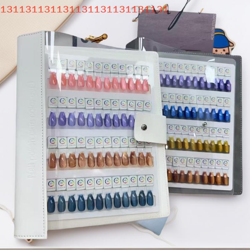 Magnetic Tips Nail Art Swatch Book Large Acrylic Works Display 48/96/142/192 Colors Manicure Color Test Storage Card for Beauty