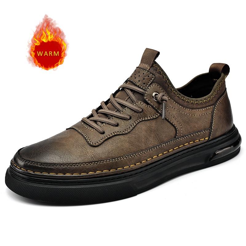 

Модная Высококачественная Брендовая Мужская Кожаная Повседневная Обувь Толстая Подошва Износостойкая Подошва Ручной Работы Мужские Оксфорды Обувь для Пеших Прогулок на Открытом Воздухе 38